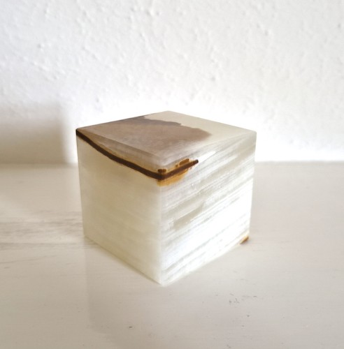 Natural stone cube display - natural, cube,