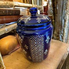Antique cobalt blue fleur de