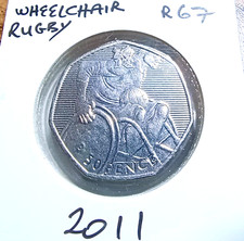 2011 50P WHEELCHAIR RUGBY circulated Olympics ExtremelyRare Sp#LO28 Ref: R67