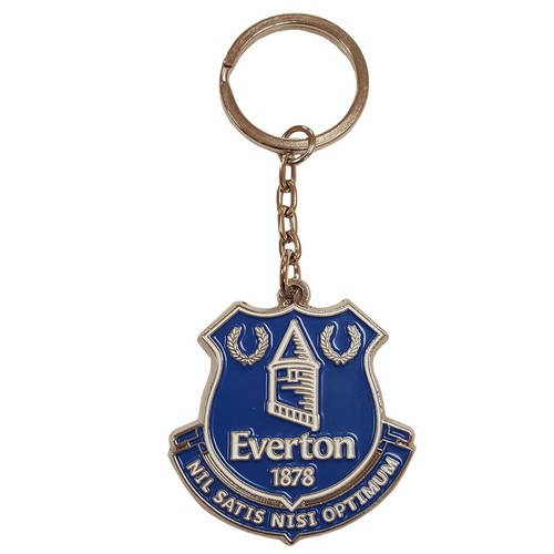 Everton metal crest keyring - metal,