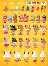 soft serve ice cream menu