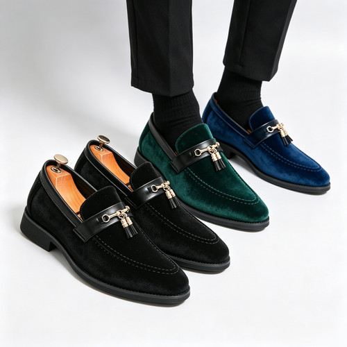 Mens velvet loafers metal - velvet,