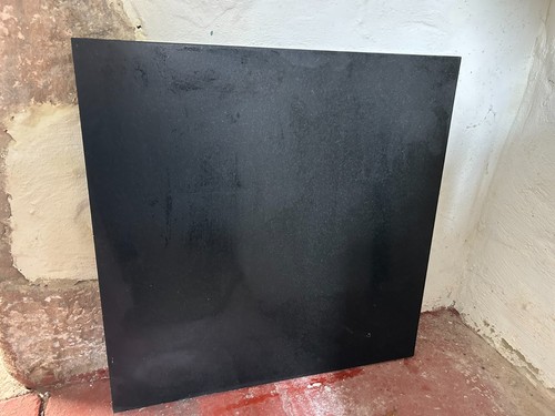 Polished black granite - , slab