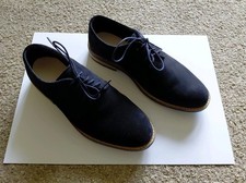 Mens Navy Blue Faux Suede