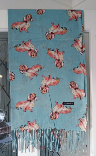Dachshund scarf blue - dachshund,