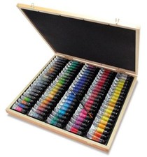 watercolours paint tubes Sennelier artists wooden box set 10ml 98