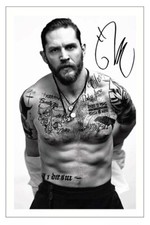 TOM HARDY Signed Autograph PHOTO Gift Signature Print Movies TATTOOS