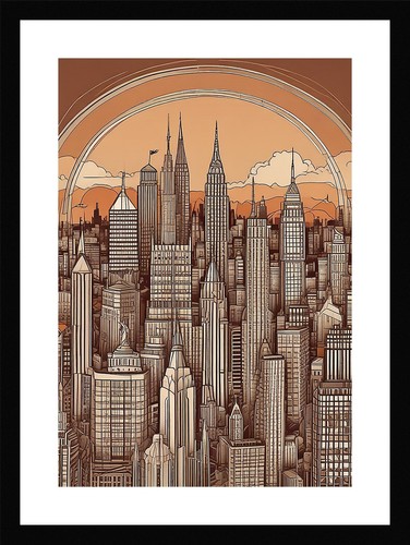 Bold london skyline framed - bold,