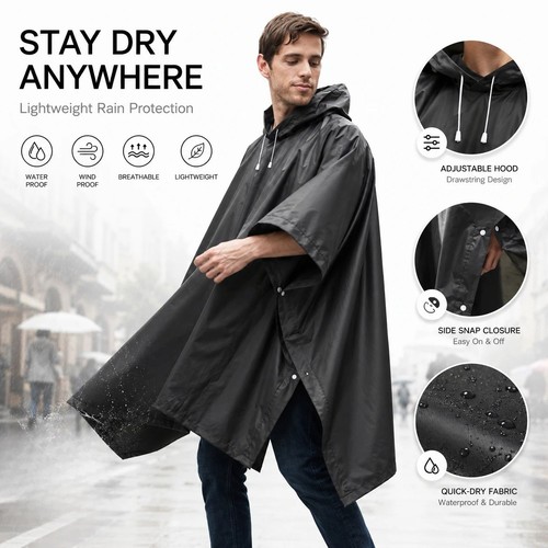 3in1 military rain poncho - **3in1,