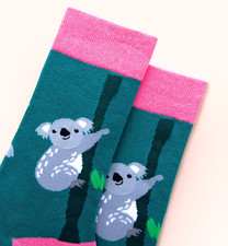 Ladies Cute Cotton Koala Novelty Socks. One size stretchy. NEW DESIGN