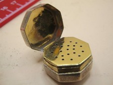 Antique 19th Century Sterling Silver Vinaigrette With Unusual Shaped Body & Gril