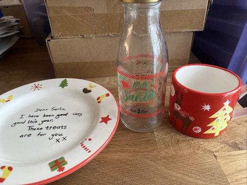 Santas christmas eve - santas, plate