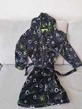 BOY'S NEXT PLAYSTATION BATH ROBE DRESSING GOWN AGE 9-10 YEARS (GAMER GAMING)