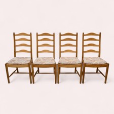 4 Ercol Dining Chairs Model 823 Penn Ladder Back Light Finish FREE UK Delivery*