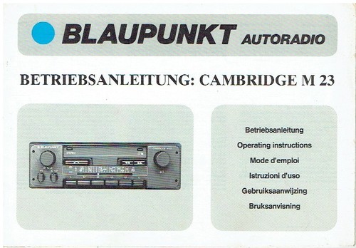 Blaupunkt cambridge m23 car - cambridge,