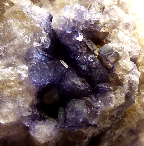 Blue john fluorite crystal - blue,