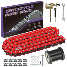 35 Red Chain with Mini Bike