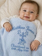 Custom Christening Blanket
