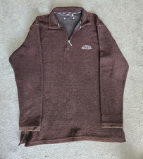 Weird Fish Cruiser Macaroni Knit Quarter 1/4 Zip Sweatshirt Jumper Mens L