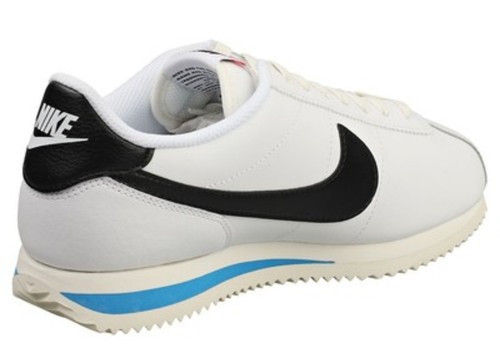 Nike cortez white blue - nike, leather