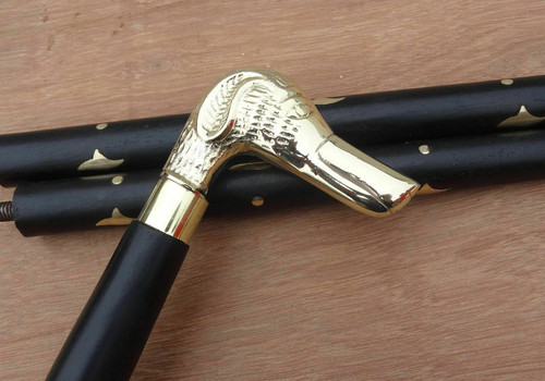 Solid brass greyhound dog - solid, head