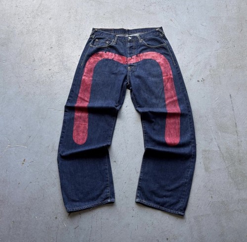 Evisu mens baggy jeans with - baggy,