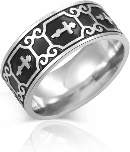 Russian orthodox cross ring - orthodox,