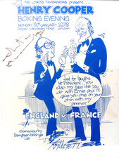 ERIC MORECAMBE Signed Autograph @ Henry Cooper Boxing Event 1978