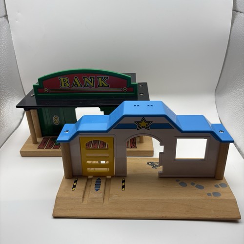 Wooden train track brio bank - train,
