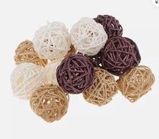 15pcs 3cm Rattan Wicker Balls for Home Decorations, Vase Fillers , Bird Toys