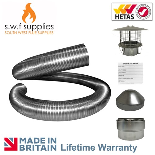 Flexible flue liner - liner, logburner