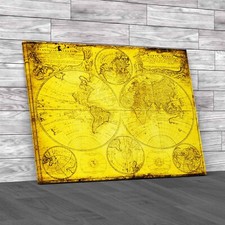 The Old Vintage Map Yellow
