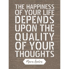 Quote Marcus Aurelius Happiness Quality Thoughts Canvas Wall Art Print Poster