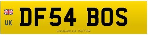 Private number plate - df,