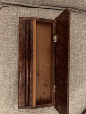 Art Deco Walnut Wooden Pen Tray /Desk Tidy Box Very Good Condition