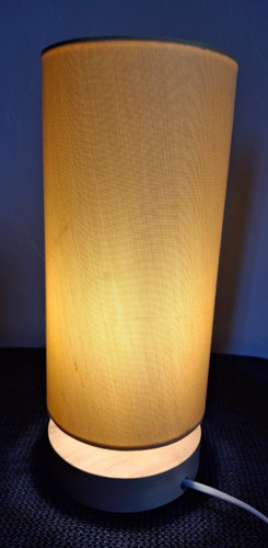 Lamp with yellow shade - ,
