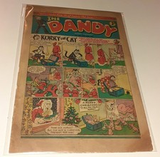 THE DANDY no.735 DC Thomson UK 24th Dec 1955 vintage "CHRISTMAS FUN !" edition