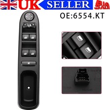 UK Driver Side Electric Master Window Control Switch 6554.KT For-Peugeot 307 CC