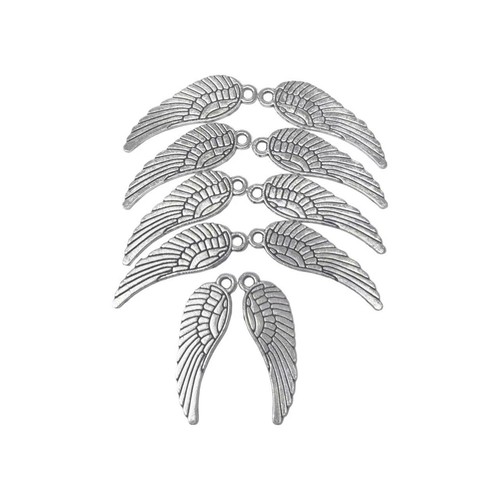 Tibetan silver angel wings - wings,, 10