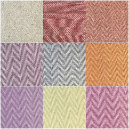 Wool effect fabric herringbone - fabric,
