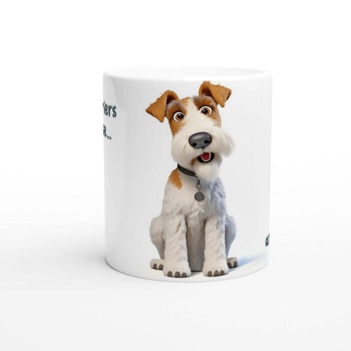 Fox terrier funny dog - fox, (wired)
