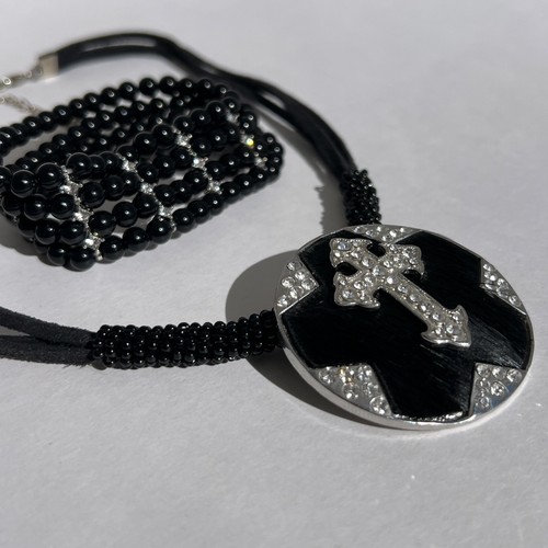 Cross rhinestone brooch - rhinestone,