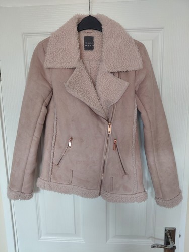 Women light pink short coat - short,