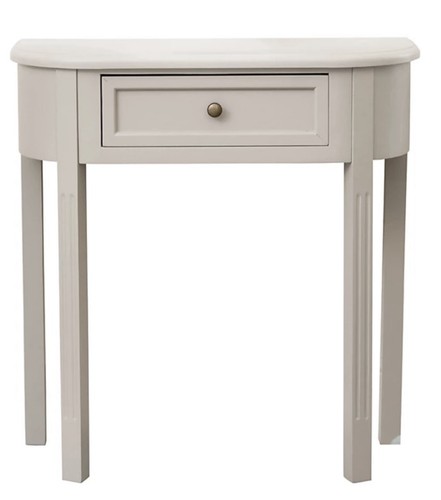 Taupe grey half moon console