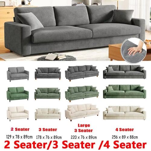 Seater corduroy sofa jumbo - 3/4,