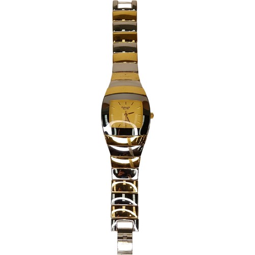 Omax quartz wristwatch - quartz, gold