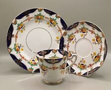 1930-1941 SAMPSON SMITH WETLEY CHINA IMARI STYLE PATTERN CUP SAUCER & SIDE PLATE