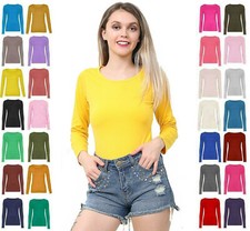 Womens Long Sleeve Round Neck