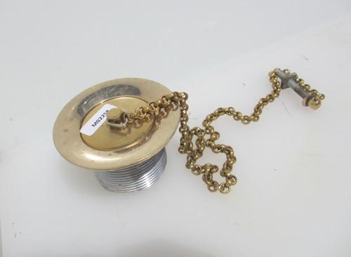 Vintage brass waste hole drain - vintage,