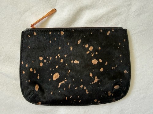 Black jigsaw cowhide clutch - jigsaw,